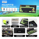 Fantech mk921 maxfit8 qmk mechanical keyboard pink keyboards