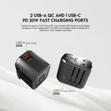 Fantech tac1 power cube travel multi adapter travel plug adapters