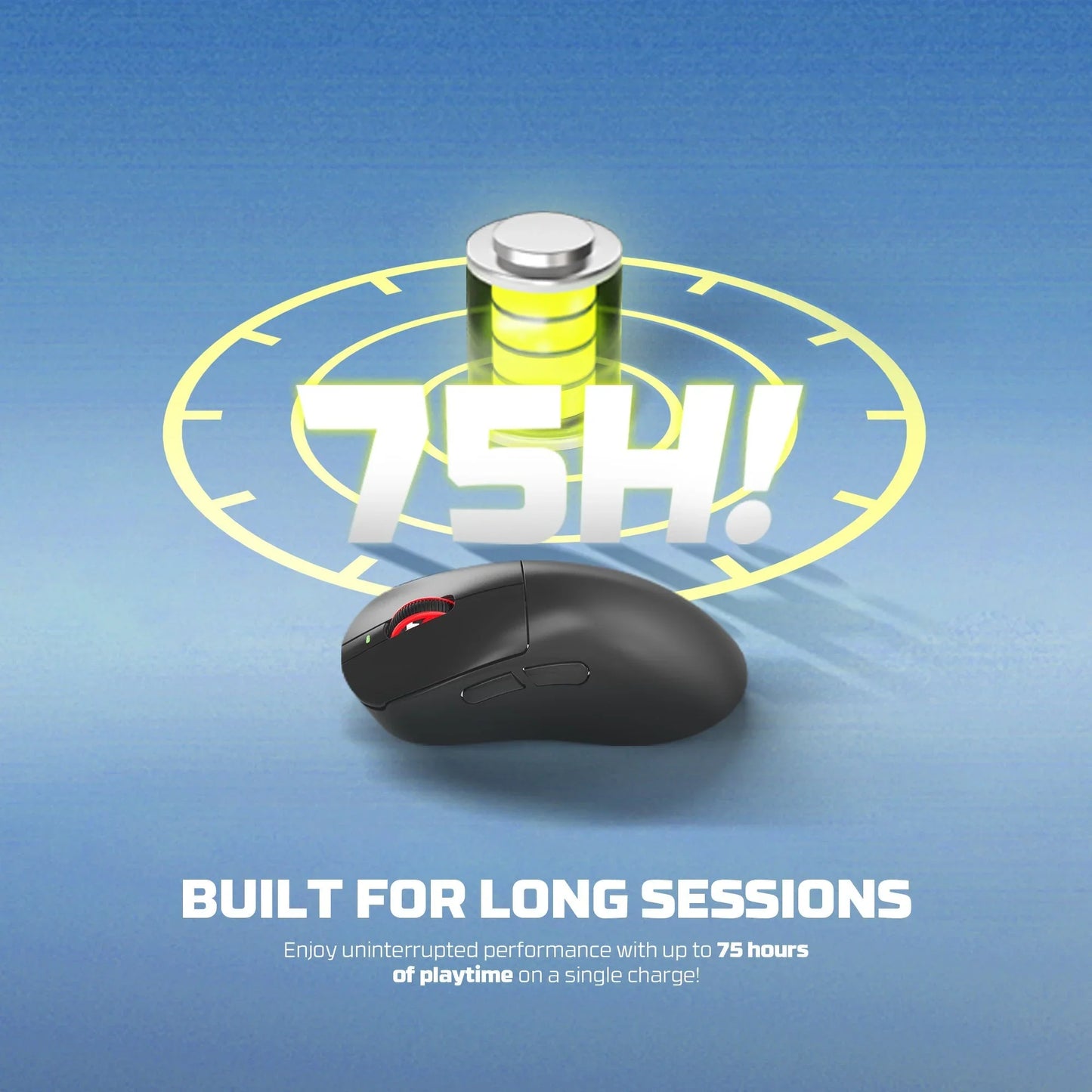 Fantech wg14p lightweight wireless gaming mouse paw3950 sensor 8khz polling