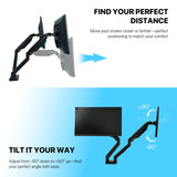 Fantech workstation mbd1 dual-arm monitor mount 90 degree for 13’’ to 32’’
