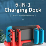 Dobe tns-0122 charging dock 6 in 1 for n-s