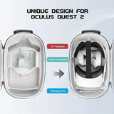 Travel case for oculus quest 2 halo strap