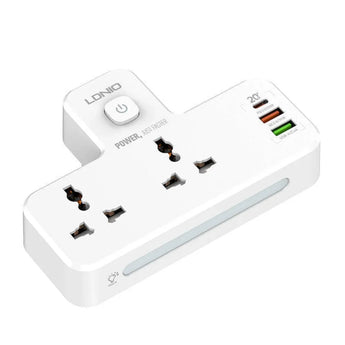 Ldnio sc2311 power strip with 2 ac outlets 2usb usb-c 2500w