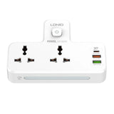 Ldnio sc2311 power strip with 2 ac outlets 2usb usb-c 2500w