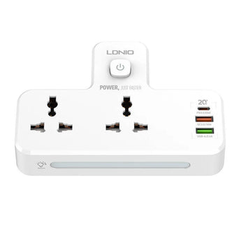 Ldnio sc2311 power strip with 2 ac outlets 2usb usb-c 2500w