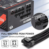 Redragon rgms-1200w pro 80+ gold 1200 watt power supply w/upgraded atx 3.1 &