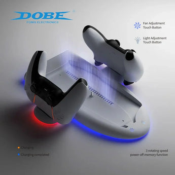 Dobe tp5-3528 cooling charging dock station with rgb color atmosphere light
