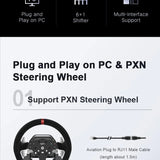 Pxn a7 racing wheel gear shifter 6 +1 shifter metal disk with handbrake button