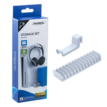 Dobe headset storage set with game disc rack for ps5 (tp5-2509)