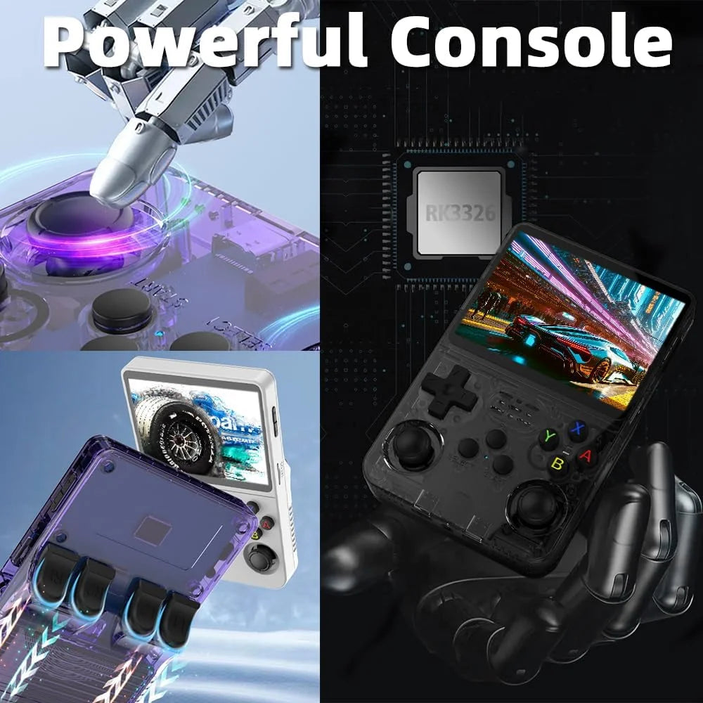 R36s handheld game console 3.5 inch ips screen retro gaming console 64g card
