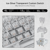 Redragon K617 CT 60% Wired RGB Gaming Keyboard 61 Keys Compact Full Transparent