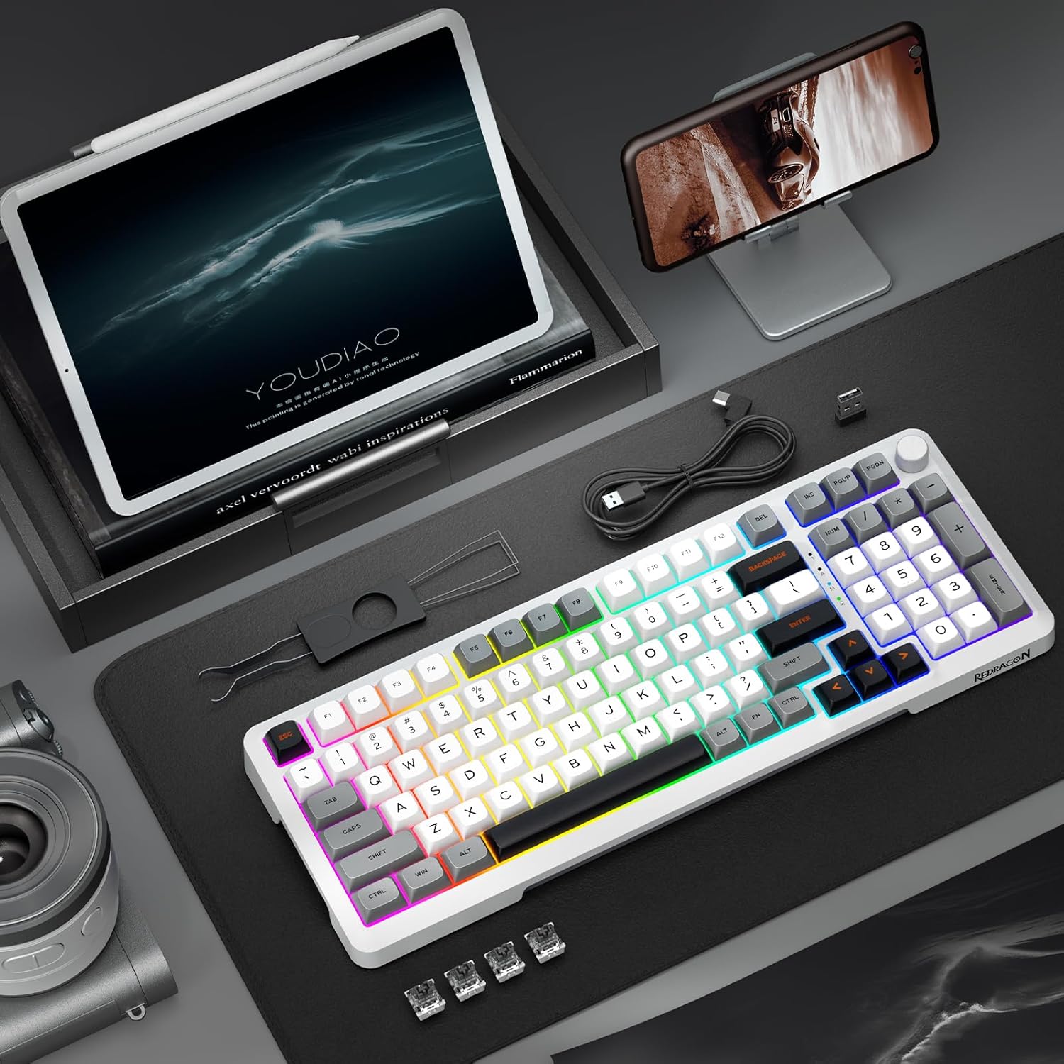 Redragon k688 gwl wireless mechanical keyboard gaming keyboard