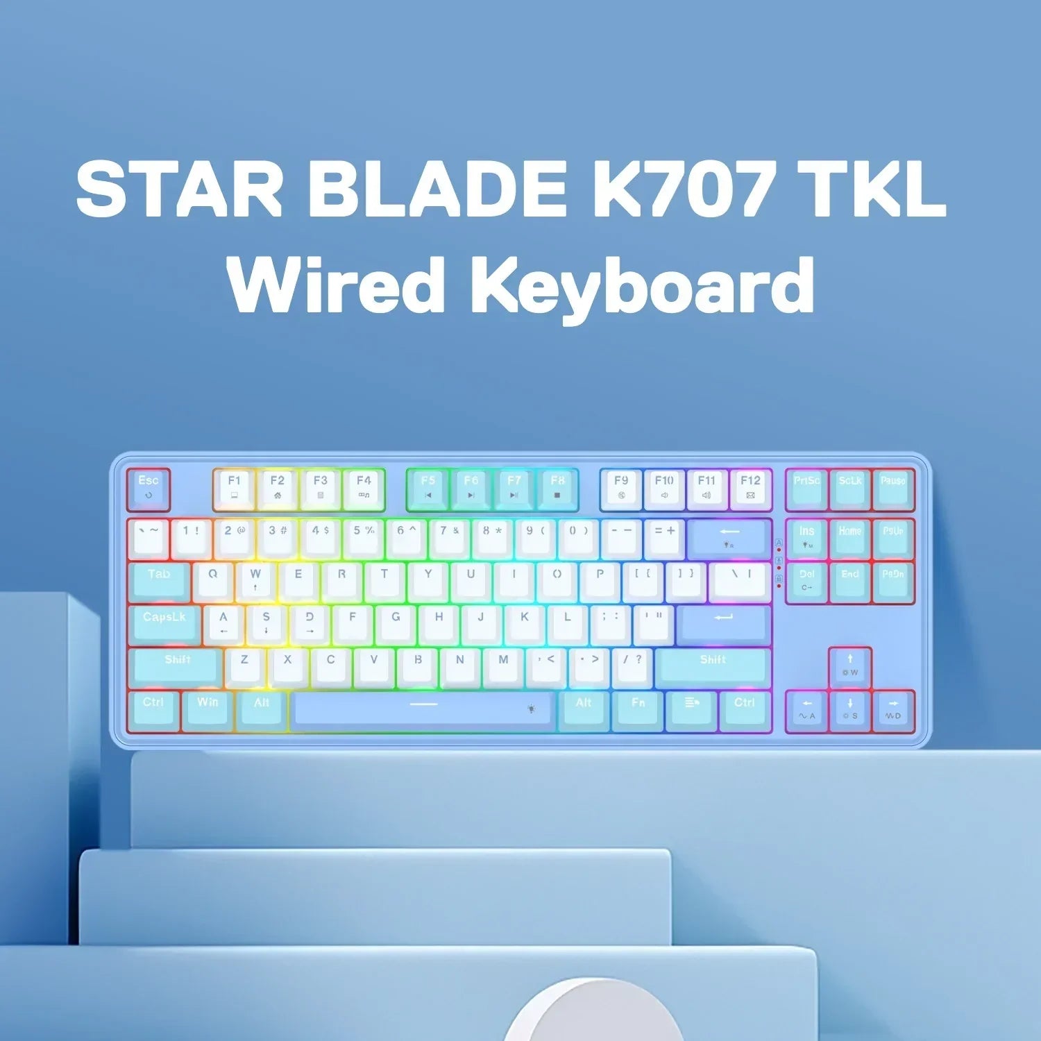 Redragon k707 80% wired gasket rgb gaming keyboard