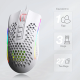 Redragon M808 Storm White Lightweight RGB Gaming Mouse Mouse