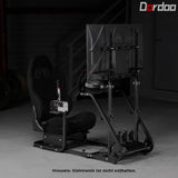 Dardoo racing simulator cockpit with monitor stand - tv mount&black seat fit