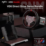 Pxn vd6 bundle: pc steering wheel and pedals – 6 nm direct drive servo motor
