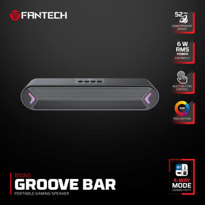 Fantech bluetooth speaker groove bar bs160 black speakers