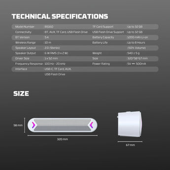 Fantech bluetooth speaker groove bar bs160 black speakers