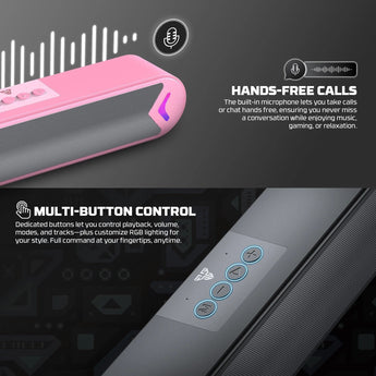 Fantech bluetooth speaker groove bar bs160 pink speakers