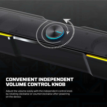 Fantech gs305 bluetooth 5.3 soundbar dual mode rgb lighting gaming speaker