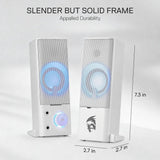Redragon gs550 pc gaming speakers 2.0 channel desktop computer sound bar