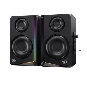 Redragon gs812 wireless rgb wooden desktop speakers 2.0 channel bookshelf