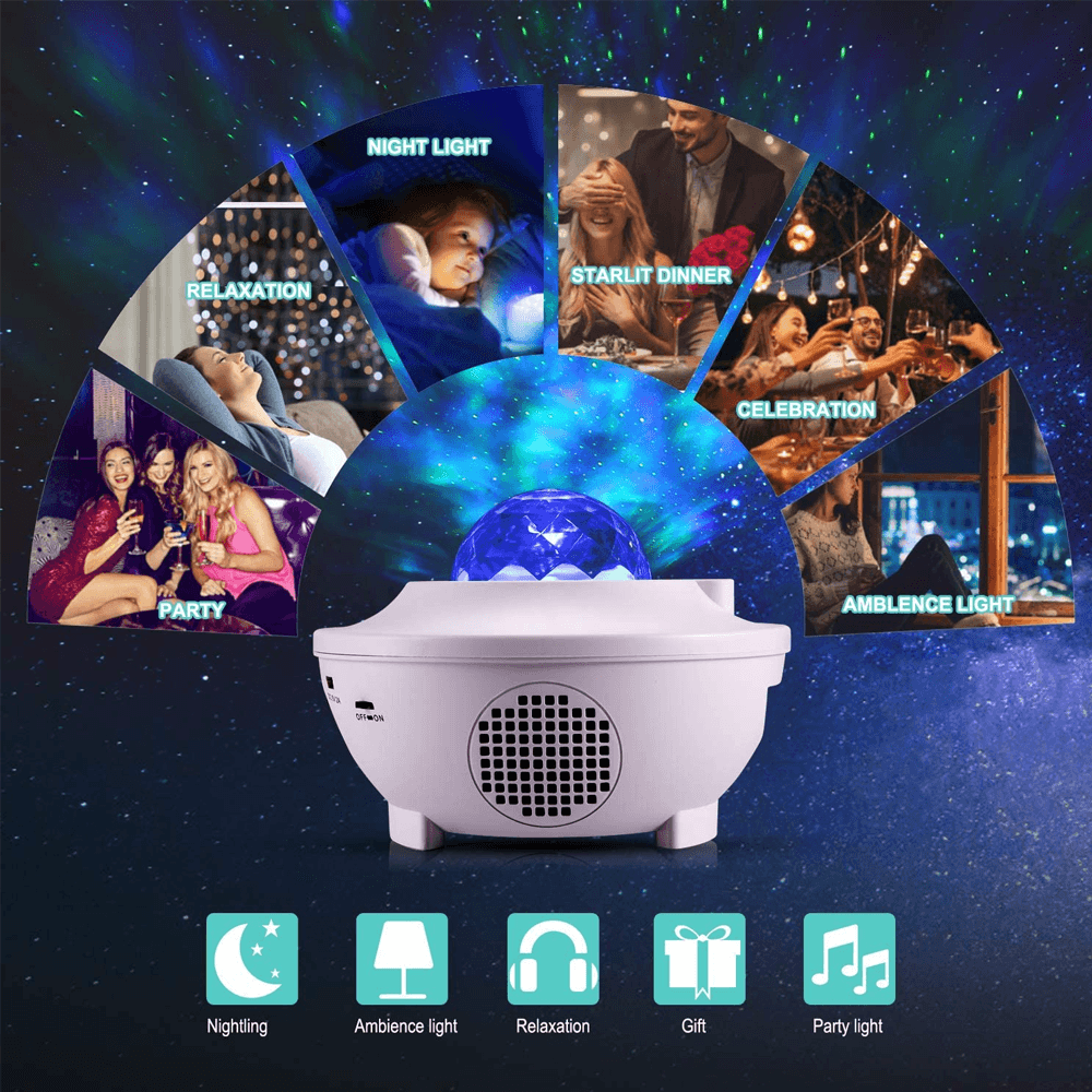 Starry Projector Light and Music Player Lightning 20 JOD