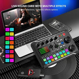 Facmogu f998 live sound card audio mixer