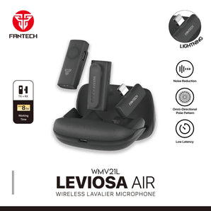 Fantech leviosa air wmv21l lightning dual mic lightning wireless microphone