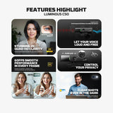 Fantech luminous c50 quad high-definition webcam 2k quad-hd support 60 fps & 3d