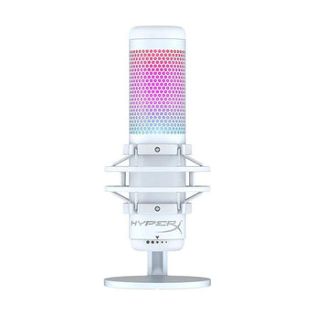 Hyperx quadcast s - usb microphone with rgb lighting white
