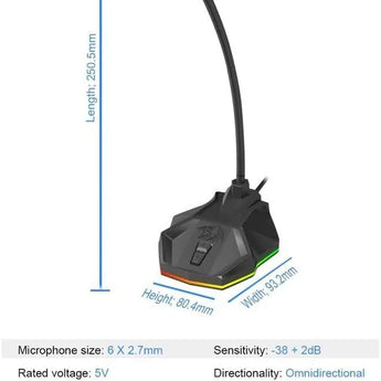 Redragon gm99 stix usb rgb gaming stream desktop microphone to to streaming