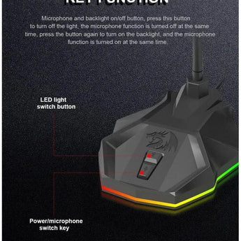 Redragon gm99 stix usb rgb gaming stream desktop microphone to to streaming