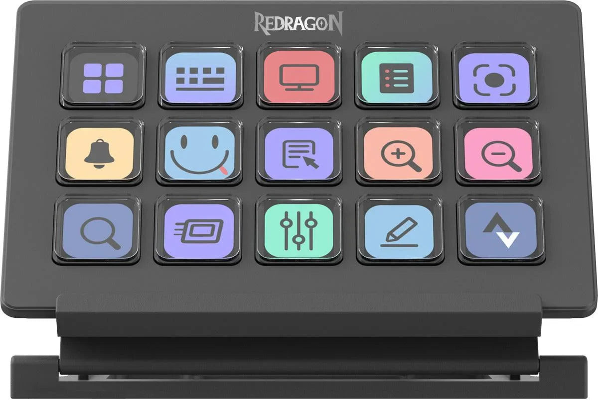 Redragon streamcraft 15 customizable led keys game controllers