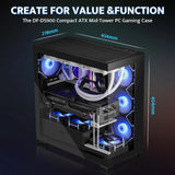 Darkflash (ds900) atx mid-tower pc case 6fan argb desktop computer & server