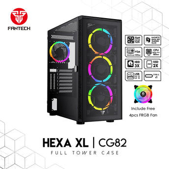 Hexa xl cg82 full tower case with free 4 pcs frgb fan