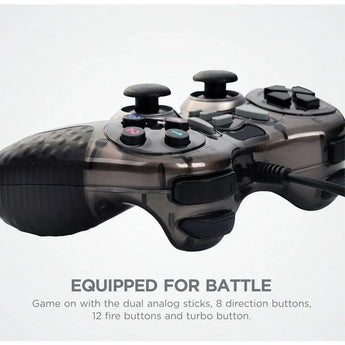 Twin dual shock usb wired gamepad joystick