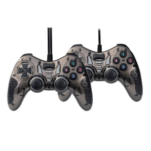 Twin dual shock usb wired gamepad joystick
