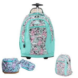 High sierra safari wheeled backpack set (4 pc) backpacks