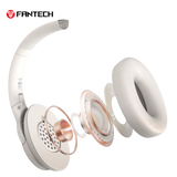 Fantech wh05a go vibe anc wireless headset baige headsets