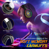 Ocg gaming headset 2.4ghz bluetooth wireless gaming headphones for ps5 ps4 pc