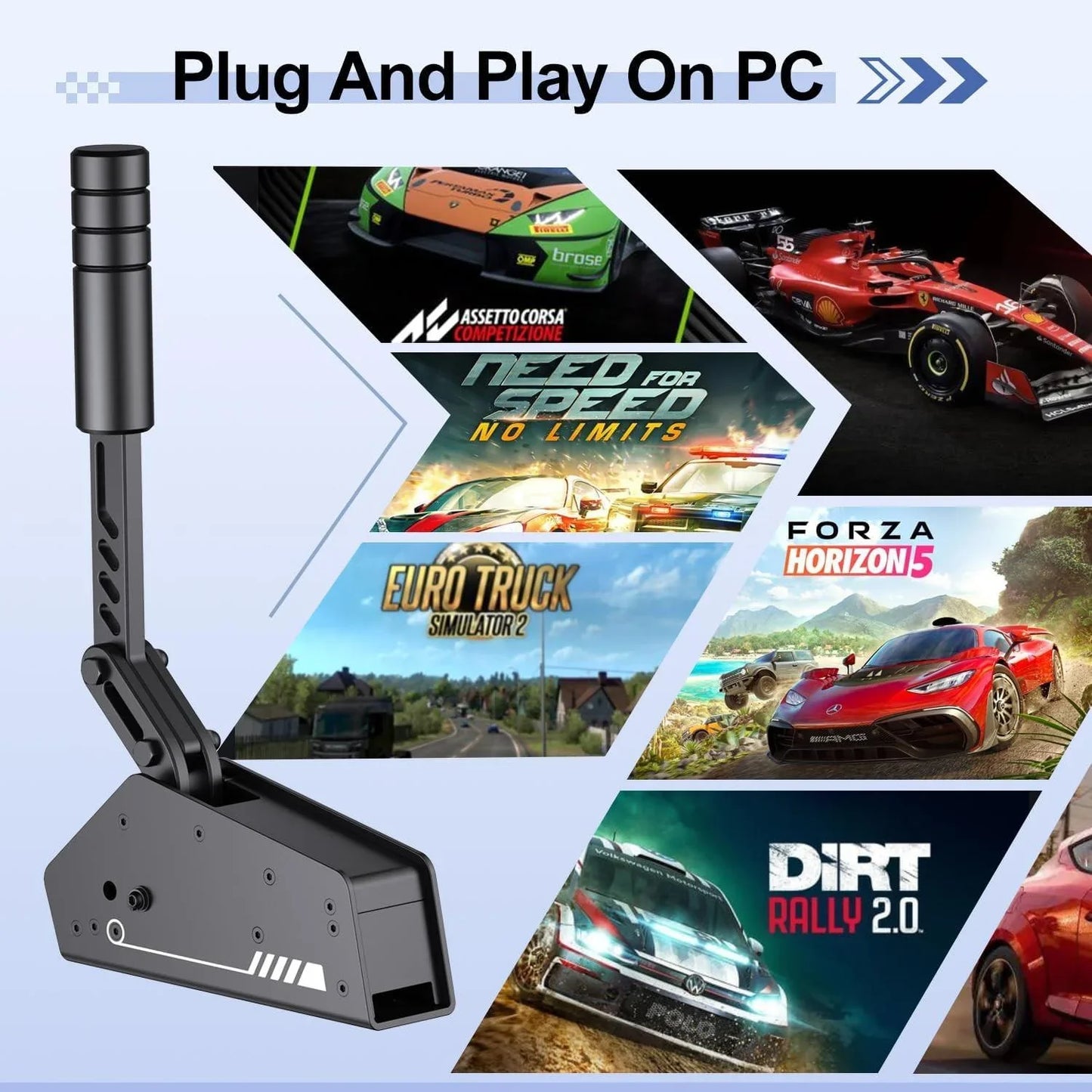 Pxn usb pc handbrake hbs16bit hall sensor linear sim handbrake for racing home