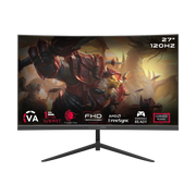 GAMEON GOC27F120VA Pro Series 27" FHD, 120Hz, MPRT 1ms, HDMI 2.1, VA Panel Curved Gaming Monitor 3000R 16:9 (Supports PS5) - Black - - Fun Touch Shop