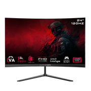 GAMEON GOC24F120VA Pro Series 24" FHD, 120Hz, MPRT 1ms, HDMI 2.1, VA Panel Curved Gaming Monitor 3000R 16:9 (Supports PS5) - Black - - Fun Touch Shop