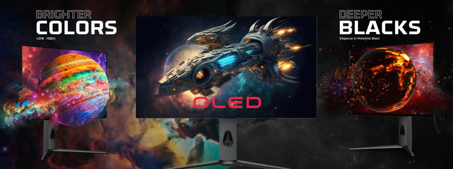 Gameon 27’’ black oled qhd gaming monitor 240hz 0.03ms hdmi 2.1 (supports ps5)
