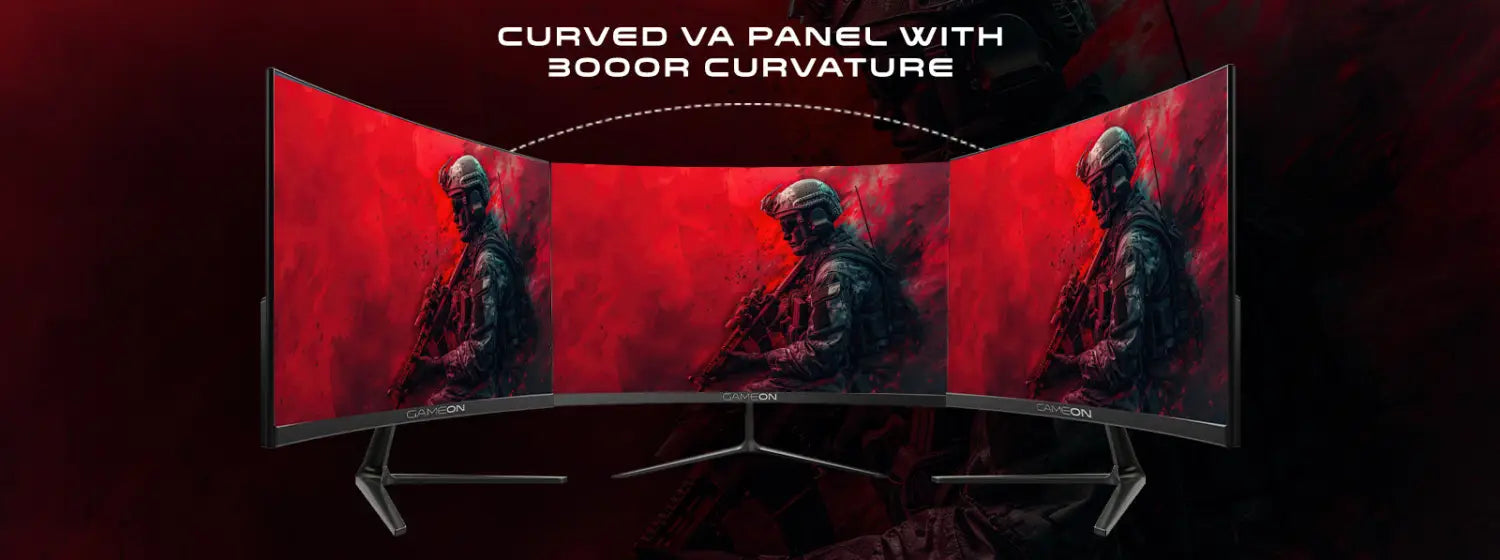 Gameon goc24f120va pro series 24’’ fhd 120hz mprt 1ms hdmi 2.1 va panel curved