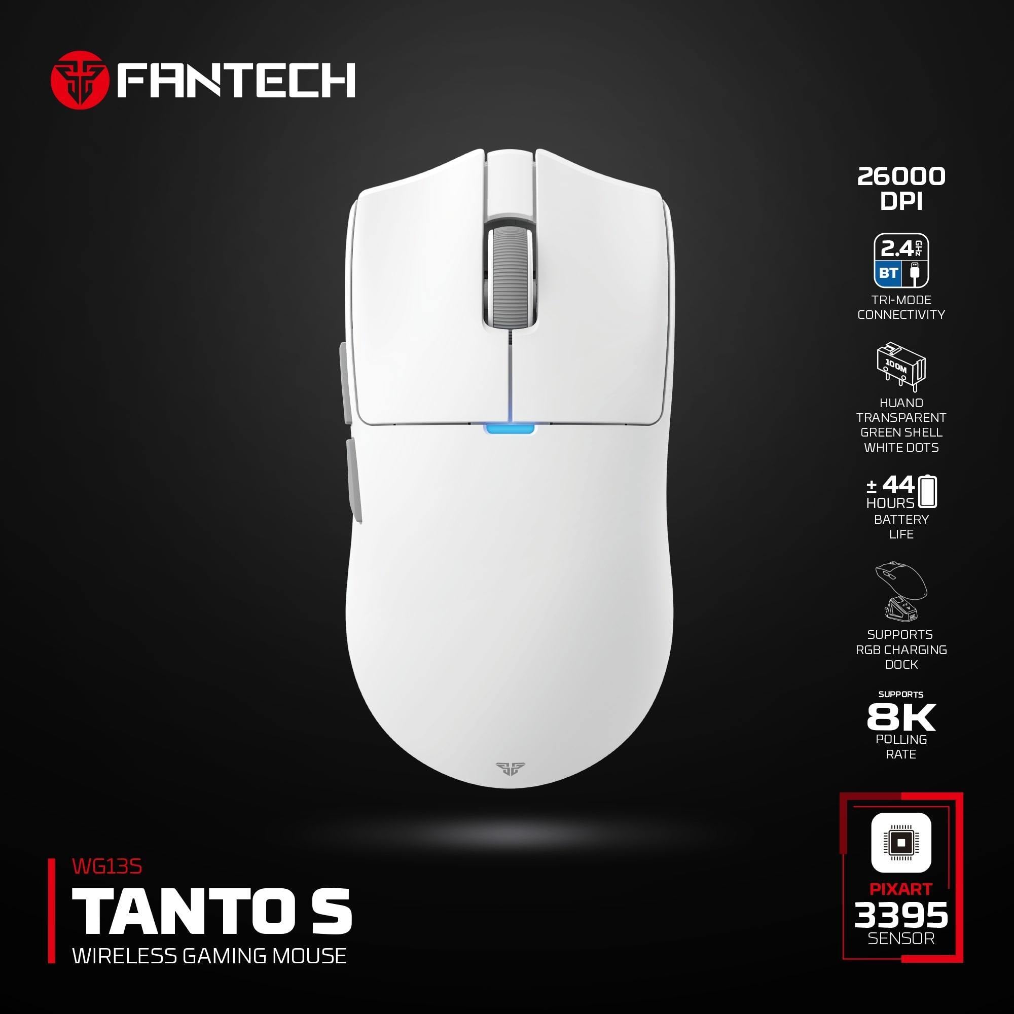Fantech WG13S Tanto S Wireless Gaming Mouse 8k - - Fun Touch Shop
