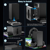 Ipega PG - XBX023S Charging Dock For Xbox Series X RGB Cooling Fan Base Game