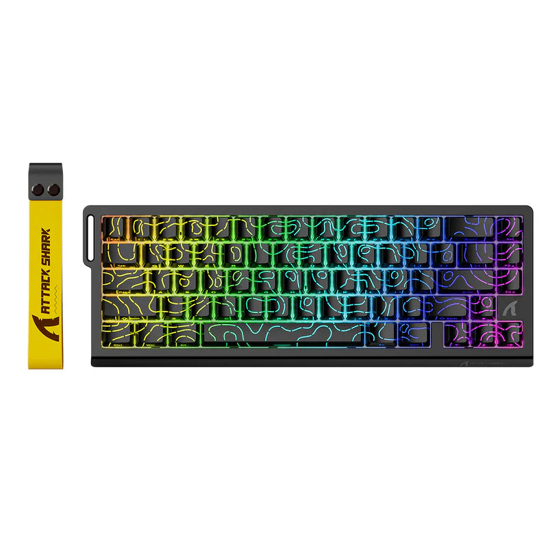 ATTACK SHARK X68 HE Rapid Trigger Mechanical Gaming Keyboard 60% Wired TKL with Adjustable Actuation,Hall Effect Magnetic Switch,8KHz Polling Rate,RGB Backlit,Top Mount for PC Mac Esport Gamer(Black) - - Fun Touch Shop