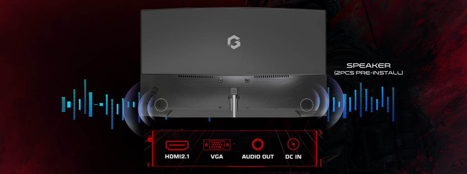 Gameon goc24f120va pro series 24’’ fhd 120hz mprt 1ms hdmi 2.1 va panel curved